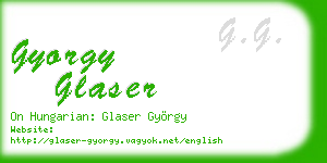 gyorgy glaser business card